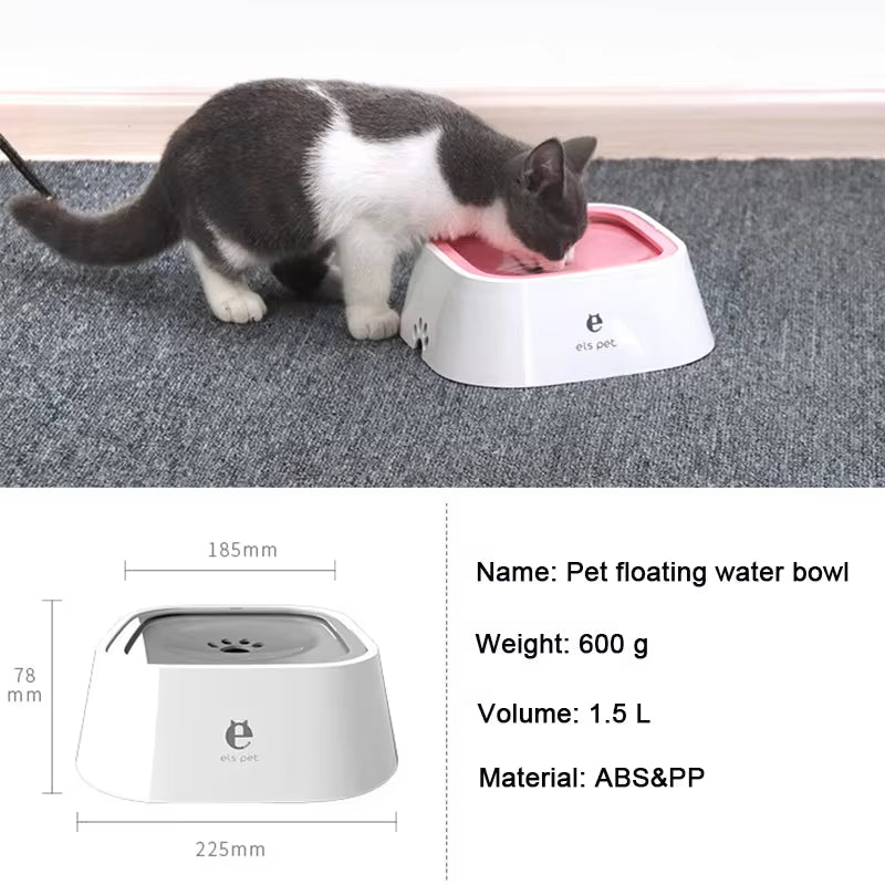 Non-Spill Dog and Cat Water Bowl - Floating Design for Mess-Free Hydration