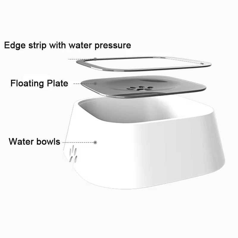 Non-Spill Dog and Cat Water Bowl - Floating Design for Mess-Free Hydration